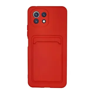 Xiaomi Mİ 11 Lite Uyumlu Kılıf Kelvin Kartvizitli Silikon - Kırmızı