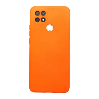 Oppo A15 Uyumlu Kılıf Nano içi Kadife Silikon - Turuncu
