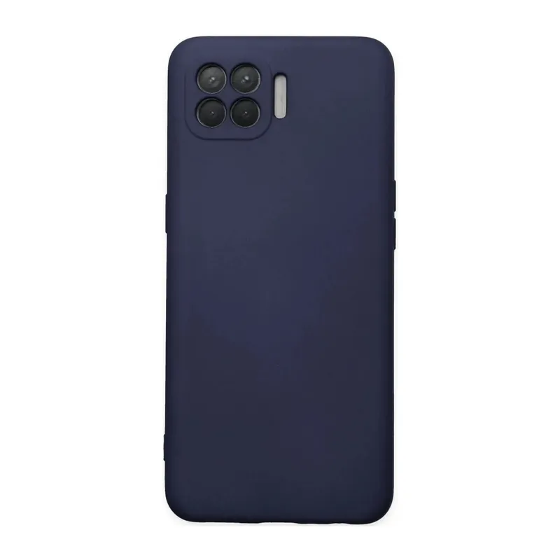 Oppo Reno 4 Lite Uyumlu Kılıf Nano içi Kadife Silikon - Lacivert