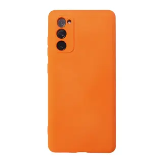 Samsung Galaxy S20 FE Kılıf Nano içi Kadife Silikon - Turuncu