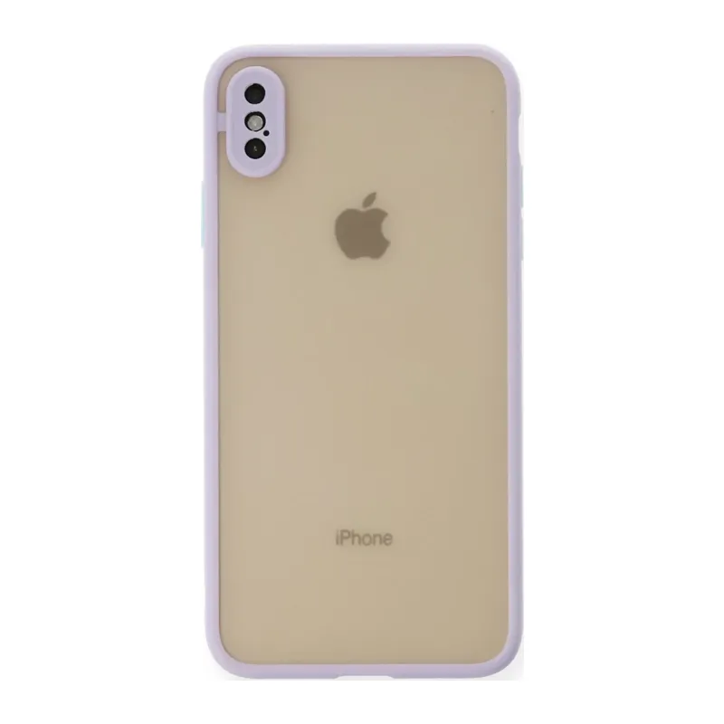 Apple iPhone XS Max Uyumlu Kılıf Montreal Silikon Kapak - Mor