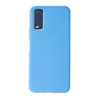 Vivo Y11S Uyumlu Kılıf Nano içi Kadife Silikon - Mavi