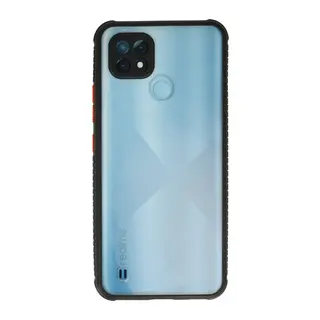 Realme C21 Uyumlu Kılıf Miami Şeffaf Silikon - Siyah