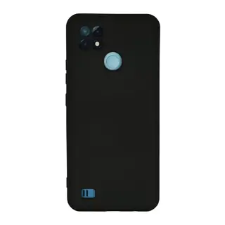 Realme C21 Uyumlu Kılıf Nano içi Kadife Silikon - Siyah