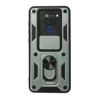 Xiaomi Redmi Note 9 Uyumlu Kılıf Pars Lens Yüzüklü Silikon - Yeşil