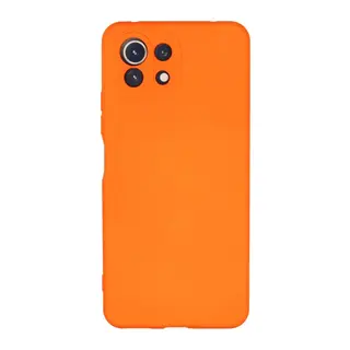 Xiaomi Mİ 11 Lite Uyumlu Kılıf Nano içi Kadife Silikon - Turuncu