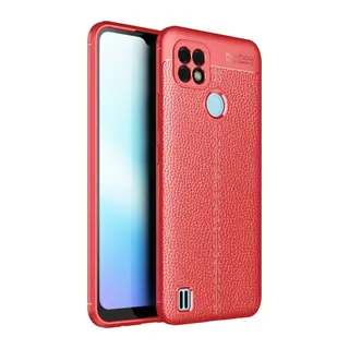 Realme C21 Uyumlu Kılıf Auto Focus Kapak - Kırmızı