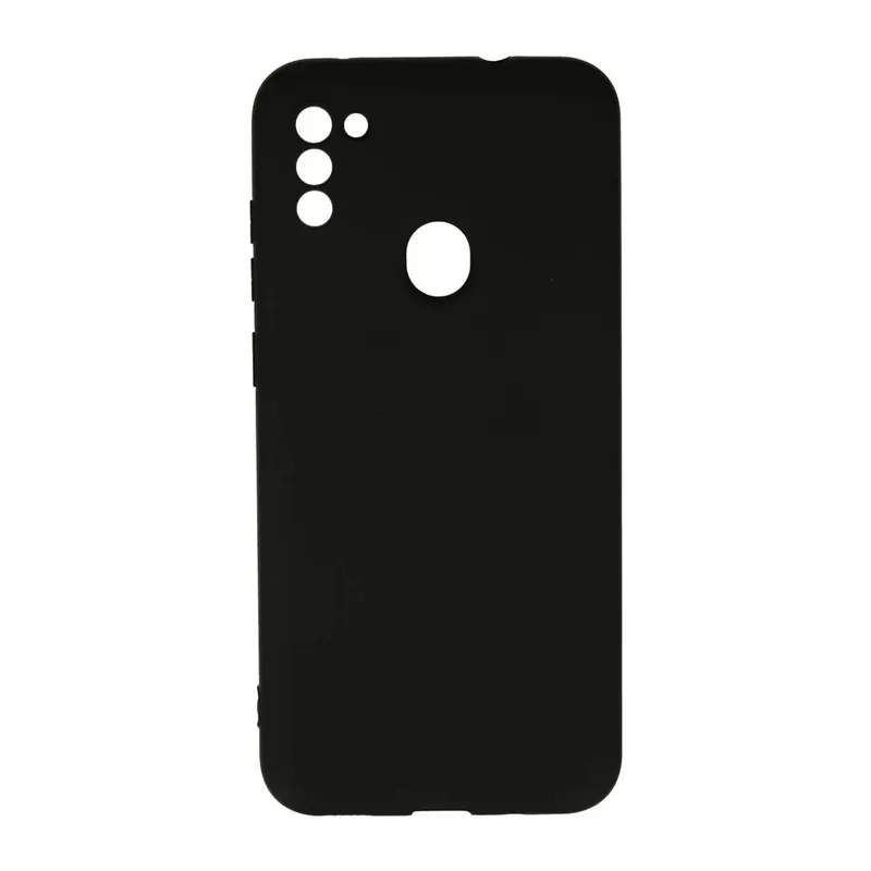 Samsung Galaxy A11 Uyumlu Kılıf Nano içi Kadife Silikon - Siyah