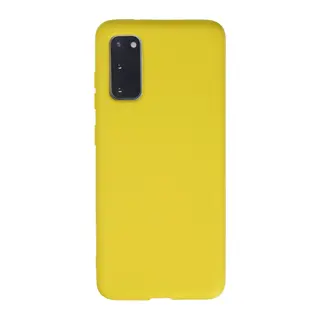 Samsung Galaxy S20 Uyumlu Kılıf Nano içi Kadife Silikon - Sarı