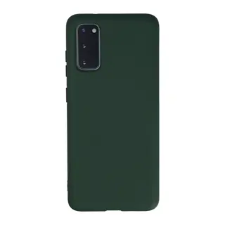 Samsung Galaxy S20 Uyumlu Kılıf Nano içi Kadife Silikon - Koyu Yeşil