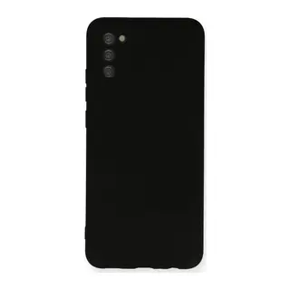 Samsung Galaxy A03S Uyumlu Kılıf Nano içi Kadife Silikon - Siyah