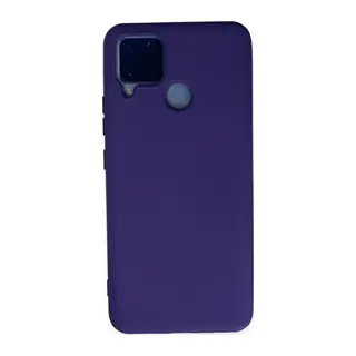 Realme C15 Uyumlu Kılıf Nano içi Kadife Silikon - Mor