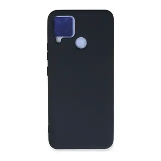 Realme C15 Uyumlu Kılıf Nano içi Kadife Silikon - Lacivert