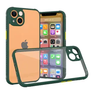 Apple iPhone 13 Mini Uyumlu Kılıf Miami Şeffaf Silikon - Koyu Yeşil
