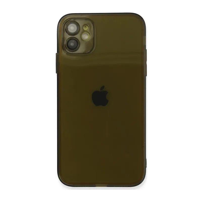 Apple iPhone 12 Uyumlu Kılıf Fly Lens Silikon - Siyah
