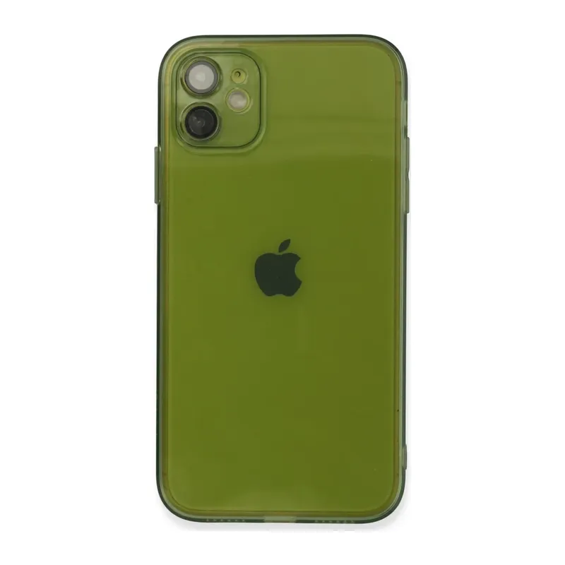 Apple iPhone 12 Uyumlu Kılıf Fly Lens Silikon - Yeşil