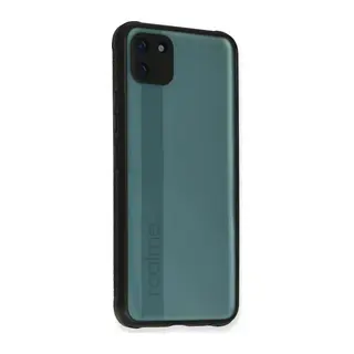 Realme C11 Uyumlu Kılıf Miami Şeffaf Silikon - Siyah