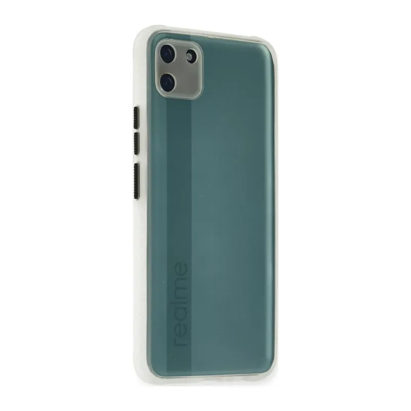 Realme C11 Uyumlu Kılıf Miami Şeffaf Silikon - Şeffaf