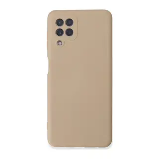 Samsung Galaxy A22 Uyumlu Kılıf Nano içi Kadife Silikon - Pudra