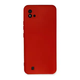 Realme C11 2021 Uyumlu Kılıf Nano içi Kadife Silikon - Kırmızı