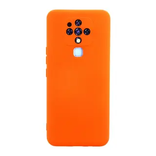 Tecno Camon 16 Uyumlu Kılıf Nano içi Kadife Silikon - Turuncu