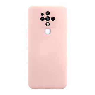 Tecno Camon 16 Uyumlu Kılıf Nano içi Kadife Silikon - Pudra