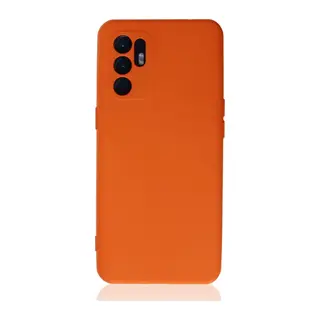 Oppo Reno 6 Uyumlu Kılıf Nano içi Kadife Silikon - Turuncu