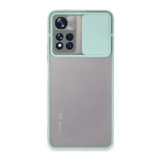 Xiaomi Redmi Note 11T Kılıf Palm Buzlu Kamera Sürgülü Silikon - Turkuaz