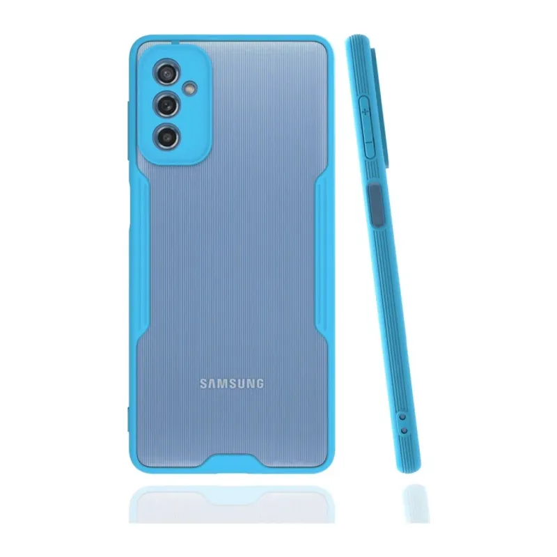 Samsung Galaxy M52 5G Kılıf Platin Silikon - Mavi