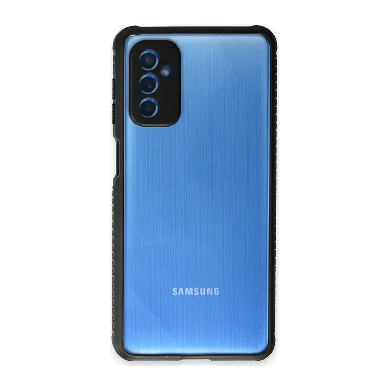 Samsung Galaxy M52 5G Uyumlu Kılıf Miami Şeffaf Silikon - Siyah