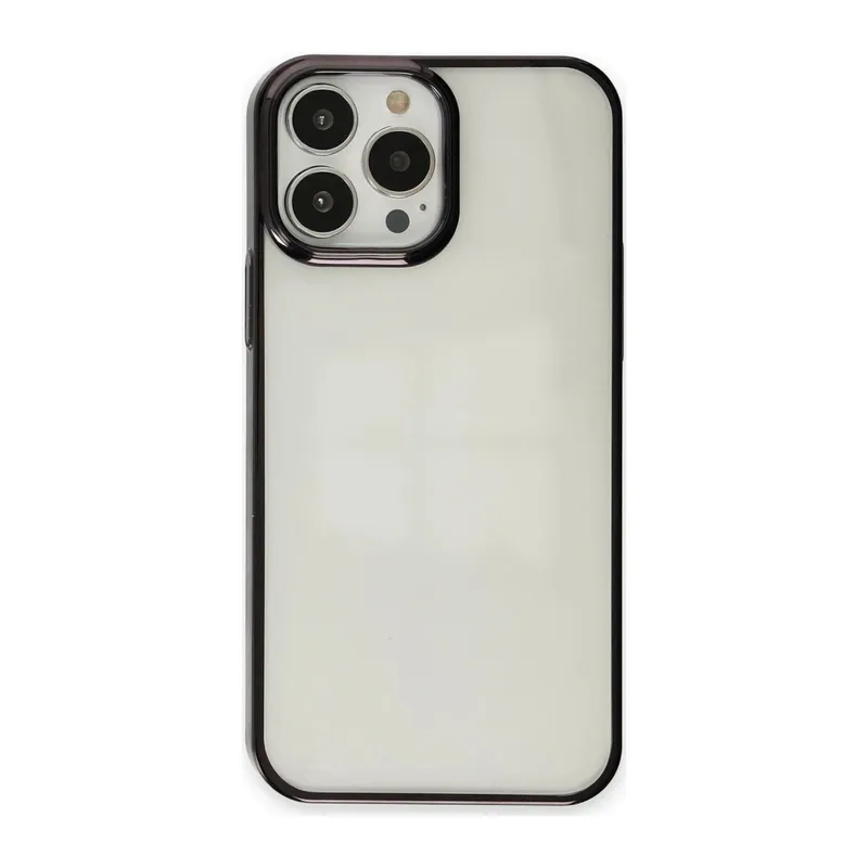 Apple iPhone 13 Pro Uyumlu Kılıf Element Silikon - Siyah