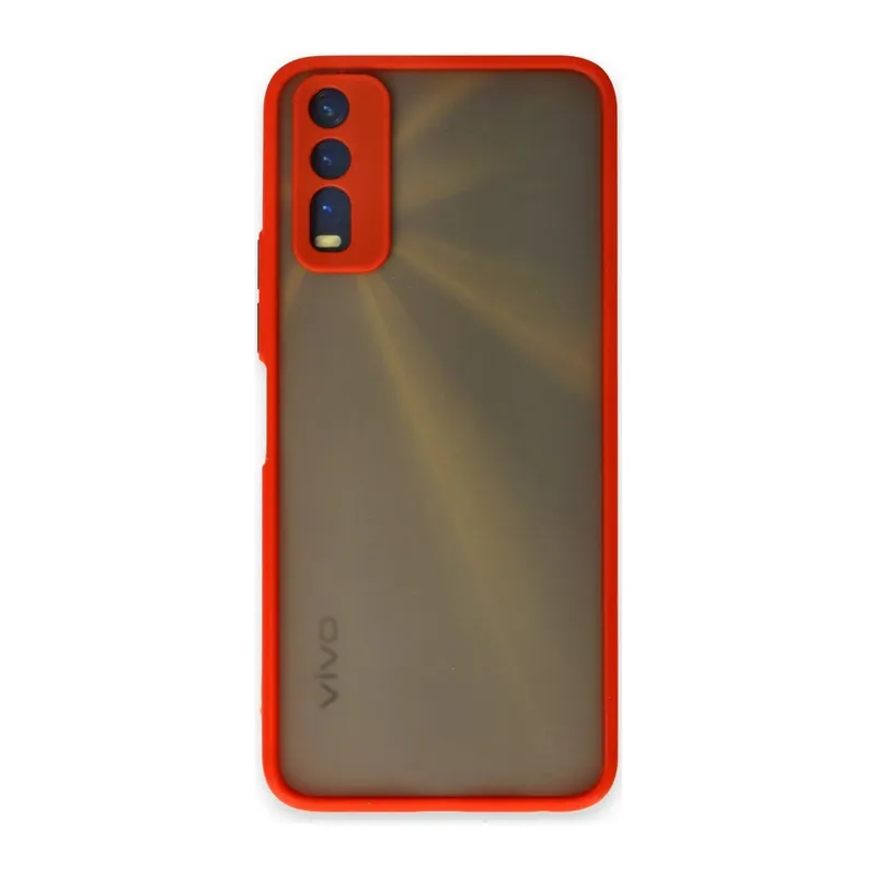 Vivo Y11S Uyumlu Kılıf Montreal Silikon Kapak - Kırmızı