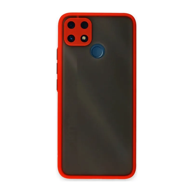 Realme C25 Uyumlu Kılıf Montreal Silikon Kapak - Kırmızı