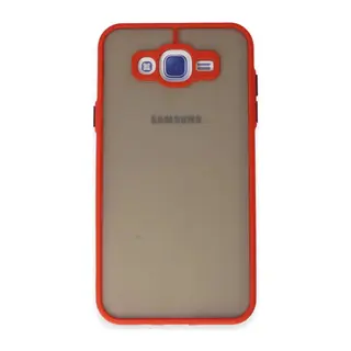 Samsung Galaxy J7 Uyumlu Kılıf Montreal Silikon Kapak - Kırmızı