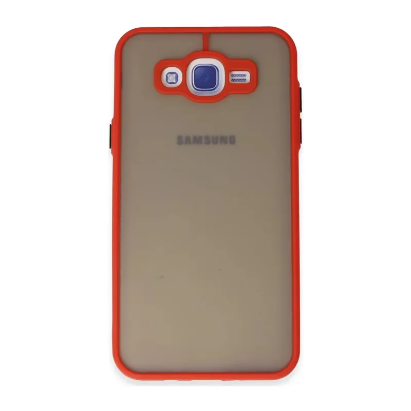Samsung Galaxy J7 Uyumlu Kılıf Montreal Silikon Kapak - Kırmızı