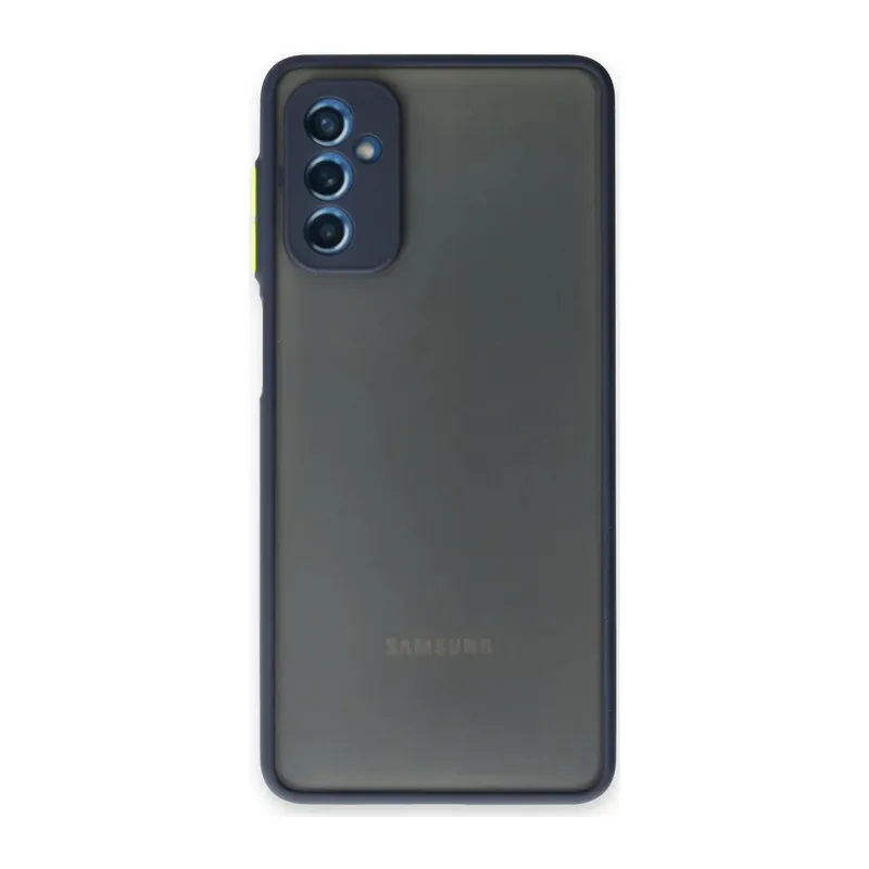 Samsung Galaxy M52 5G Uyumlu Kılıf Montreal Silikon Kapak - Lacivert