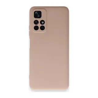 Xiaomi Redmi Note 11T Uyumlu Kılıf Nano içi Kadife Silikon - Pudra