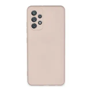 Samsung Galaxy A72 Kılıf Nano içi Kadife Silikon - Pudra