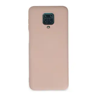 Xiaomi Redmi Note 9 Pro Kılıf Nano içi Kadife Silikon - Pudra