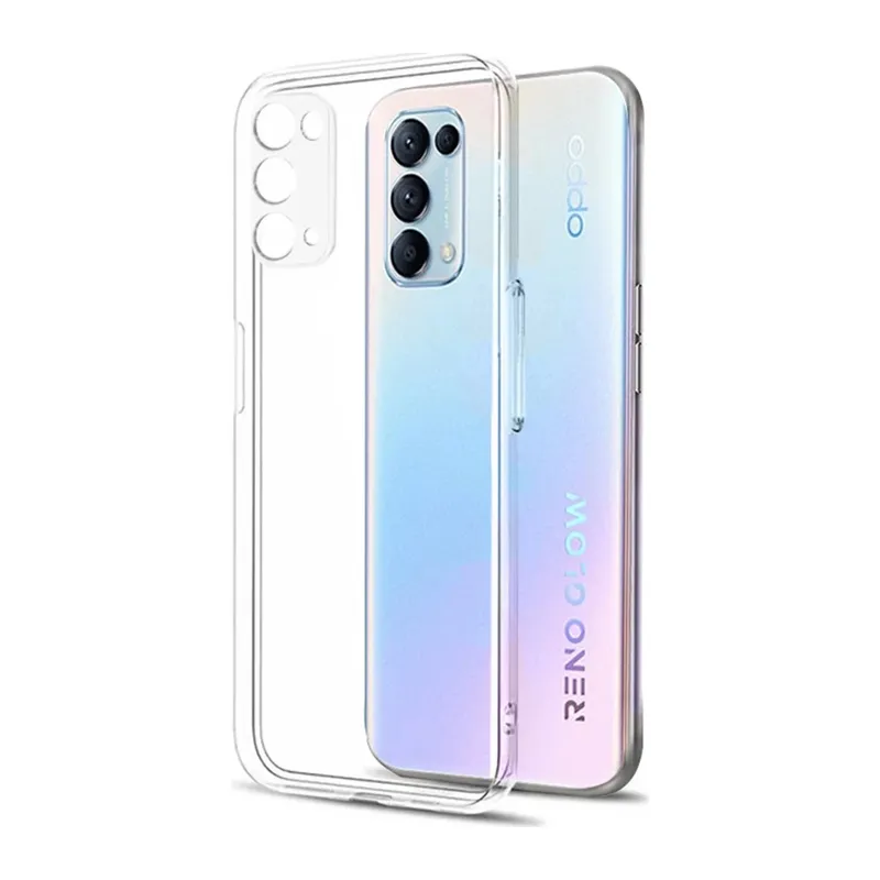 Oppo Reno 5 Uyumlu Kılıf Lüx Şeffaf Silikon