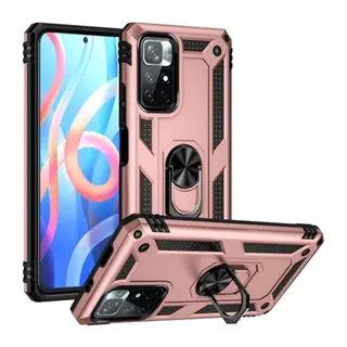 Xiaomi Redmi Note 11T Uyumlu Kılıf Sofya Yüzüklü Silikon Kapak - Rose