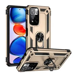Xiaomi Redmi Note 11 Pro Plus 5G Uyumlu Kılıf Sofya Yüzüklü Silikon Kapak - Gold