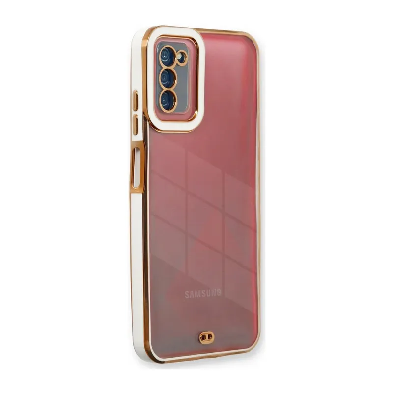 Samsung Galaxy A03S Uyumlu Kılıf Liva Lens Silikon - Beyaz
