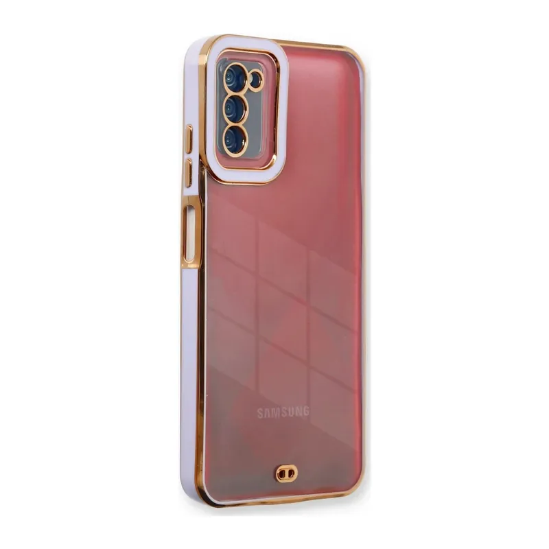 Samsung Galaxy A03S Uyumlu Kılıf Liva Lens Silikon - Lila