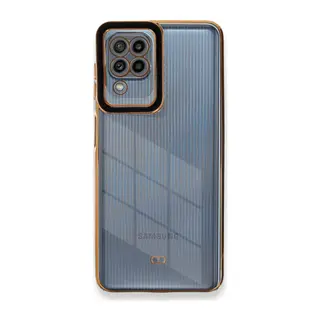 Samsung Galaxy A22 Uyumlu Kılıf Liva Lens Silikon - Siyah