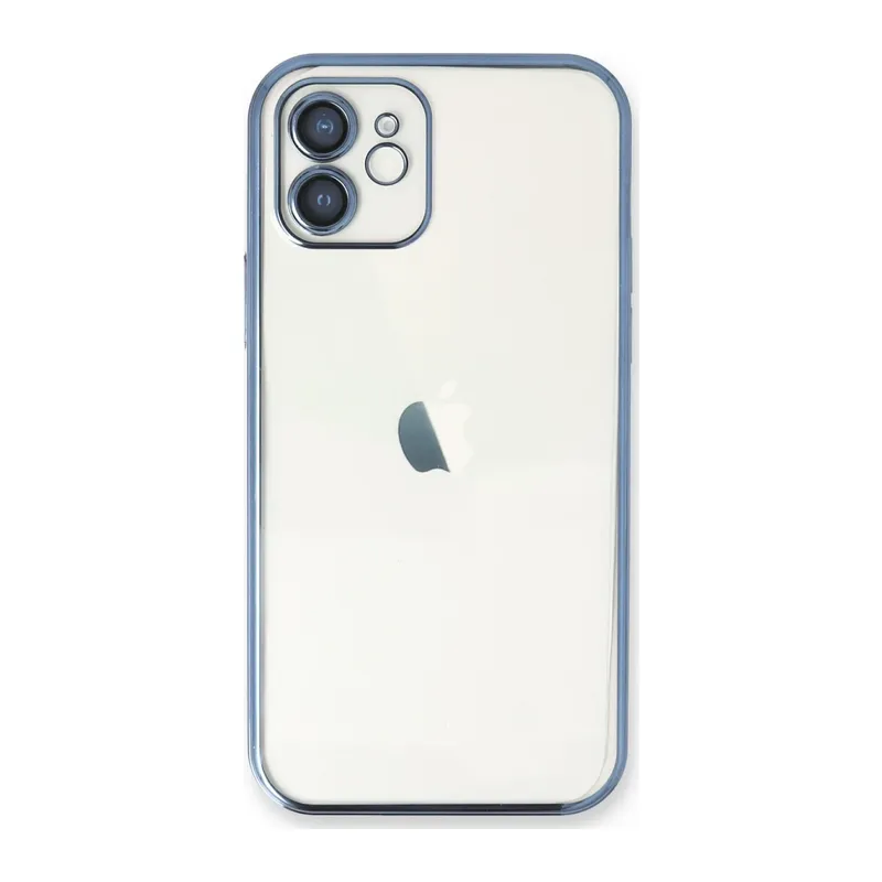 Apple iPhone 11 Kılıf Lensli Silikon - Açık Mavi