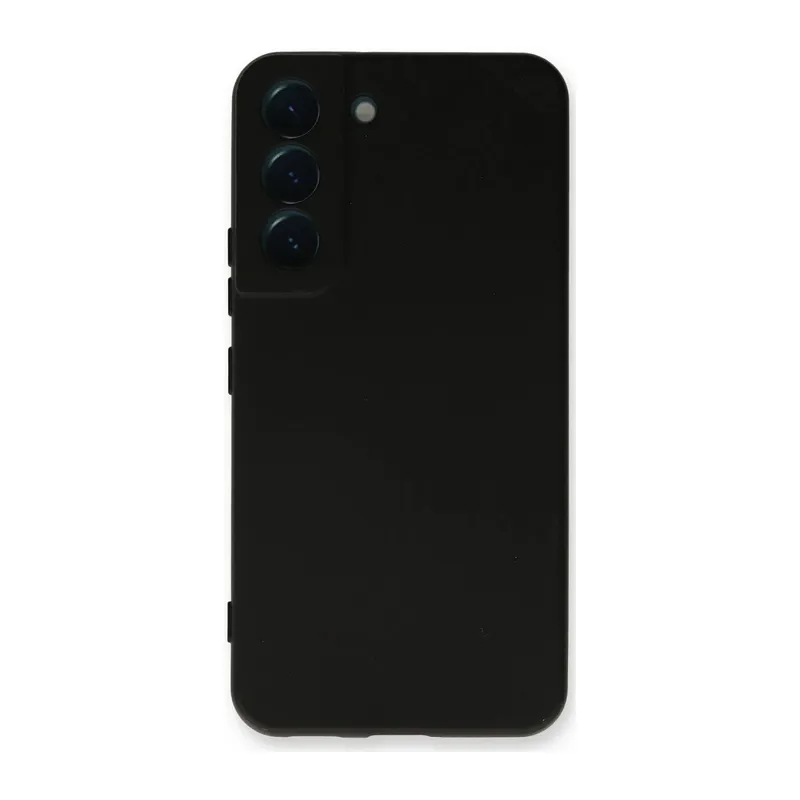 Samsung Galaxy S22 Plus Uyumlu Kılıf Nano içi Kadife Silikon - Siyah