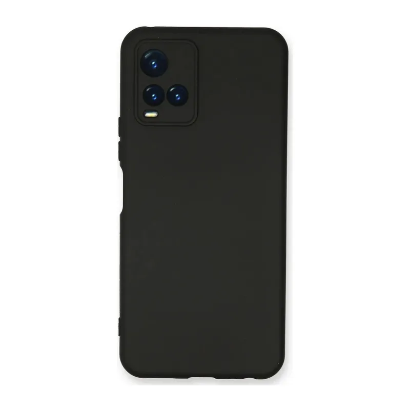 Vivo Y21S Uyumlu Kılıf Nano içi Kadife Silikon - Siyah