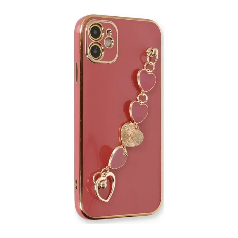 Apple iPhone 12 Kılıf Esila Silikon - Kırmızı