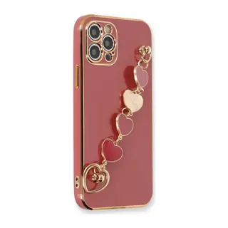 Apple iPhone 12 Pro Max Uyumlu Kılıf Esila Silikon - Kırmızı